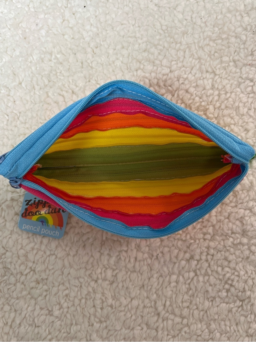 OOLY/IA Zippitty Doo-Dah Rainbow Zipper Pencil Pouch Back to School - Picture 4 of 4